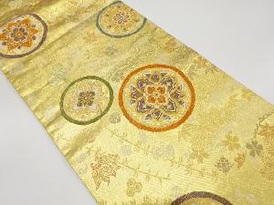 華紋に松竹梅・宝尽くし模様織り出し　袋帯